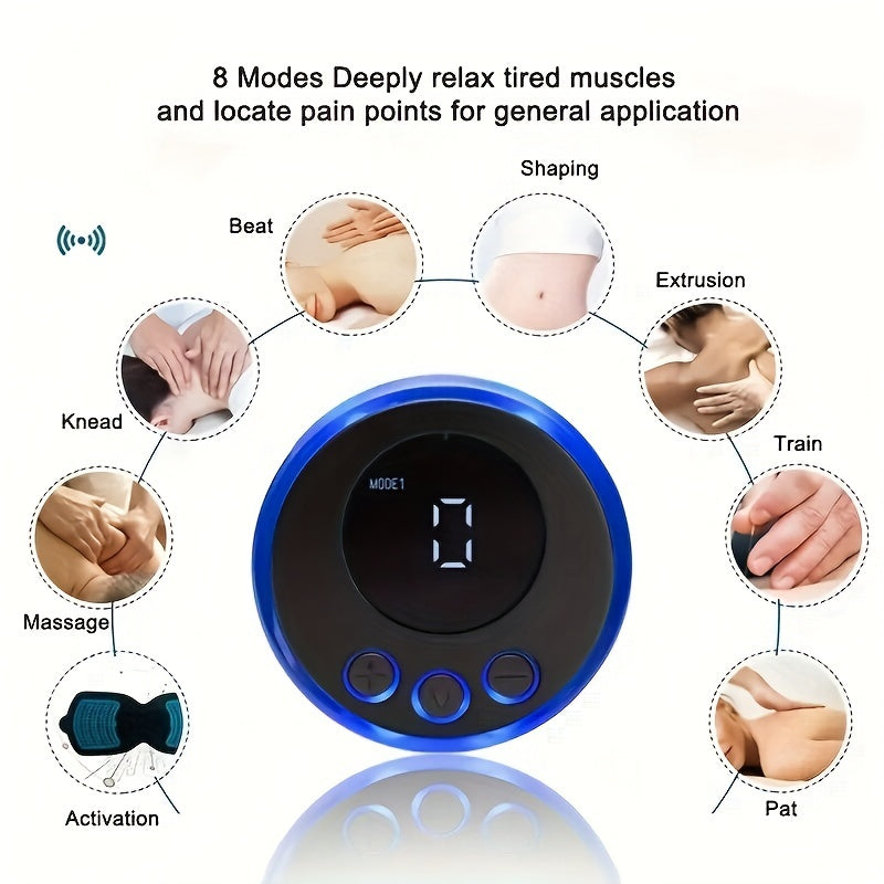 NNETM Portable EMS Pulse Massager – Rechargeable Full-Body Muscle Relaxation(Blue)