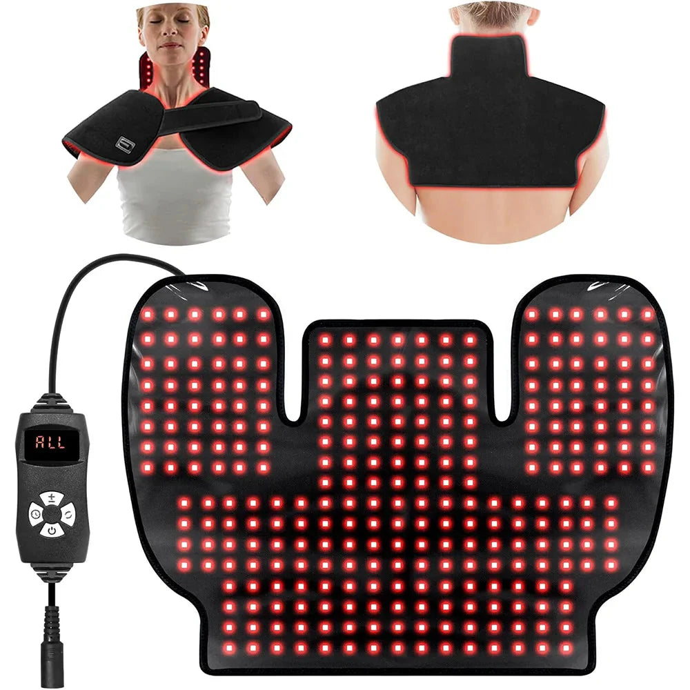 NNEOBA Red Infrared Light Therapy Shoulder Wrap Black