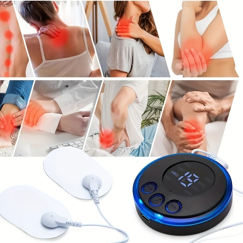 NNETM Portable EMS Pulse Massager – Rechargeable Full-Body Muscle Relaxation(Blue)